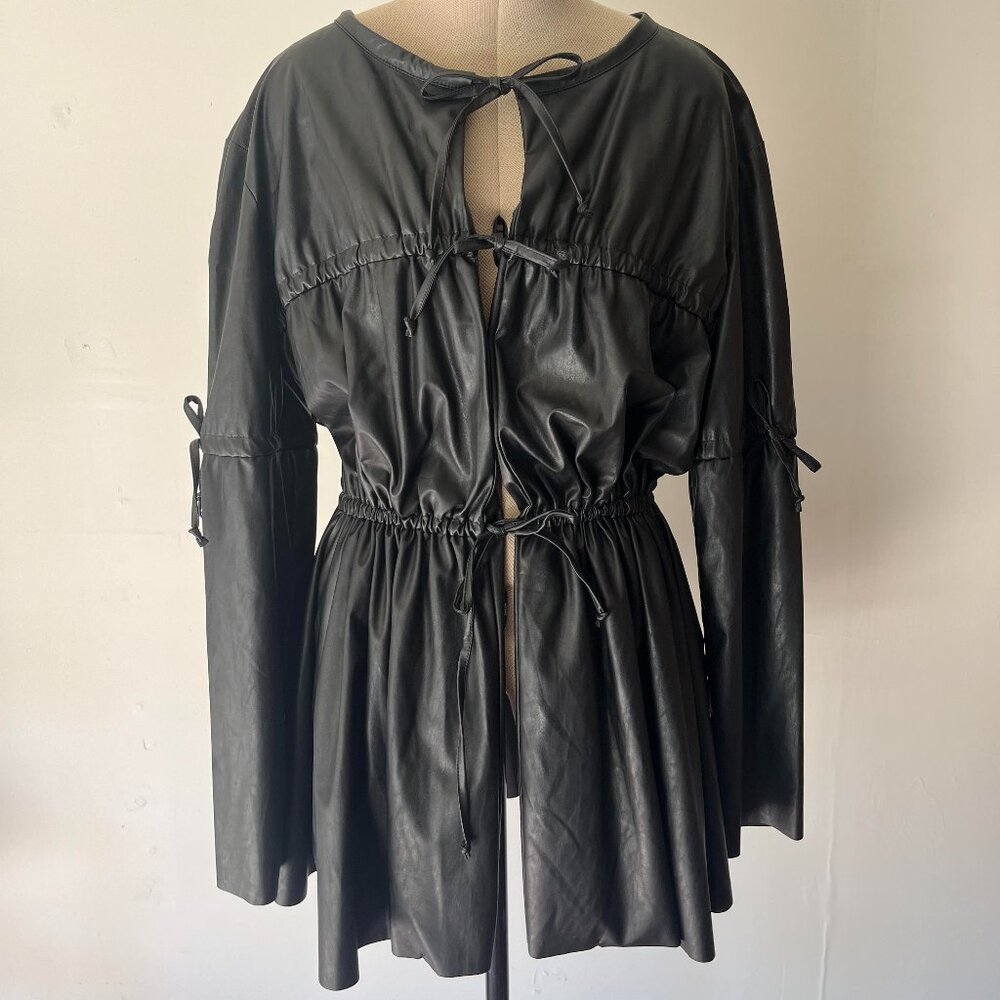 MM6 Maison Margiela Faux Leather Top